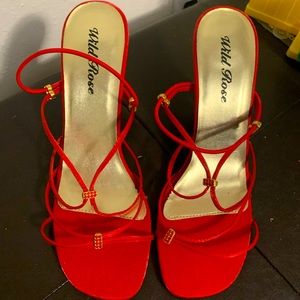 Red strap Heels